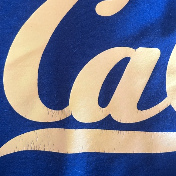 Champion Navy Blue Crewneck with Yellow 'Cal' Logo - Picture 2 of 4